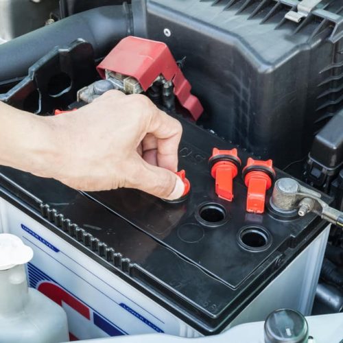 Car-Battery-Being-Worked-On-for-Car-Maintenance